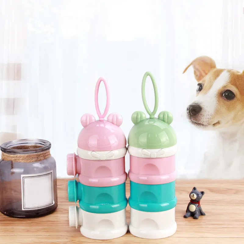 Wholesale Custom Portable Multi-layer foldable Pet Bowl Feeder Cute Outdoor Travel Pet Bowl
