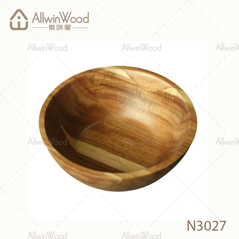 High Quality Acacia Wooden Bowl Kitchen Tool