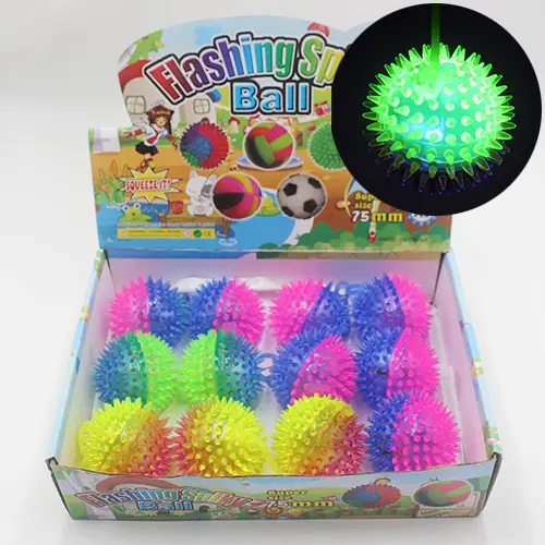 Массажный мяч-спич, игрушки-упругие игрушки-Спиннер, мигающие с йо-йо, светящийся мяч Ежика 218082009