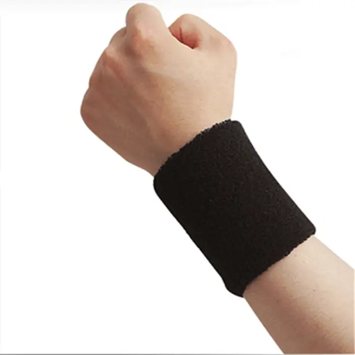 Теннис Браслет Спорт Sweatband запястье Brace Поддержка обёрточная бумага для тренажерный зал Йога волейбол рука пот группа polsband