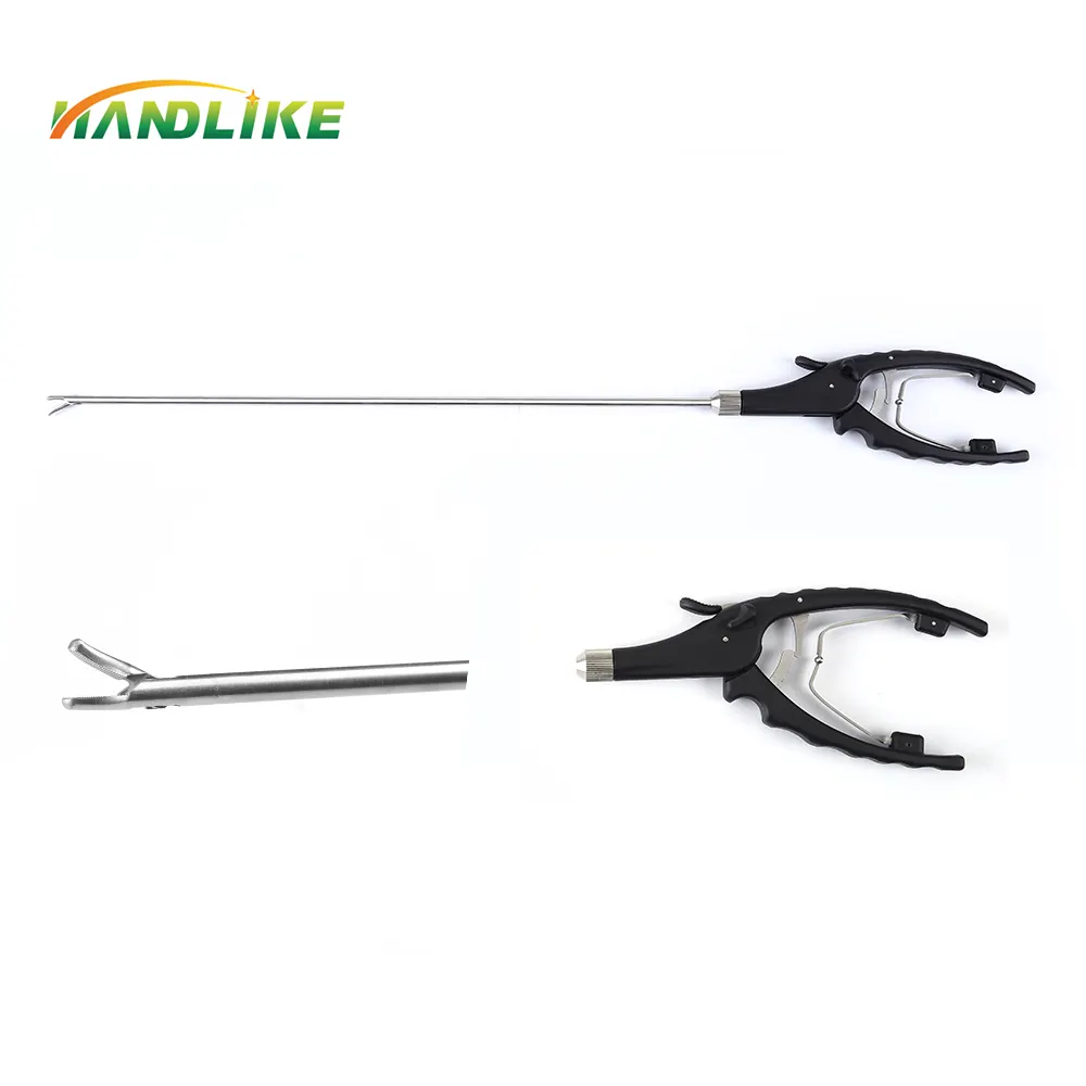 Handlike laparoscopic needle holder