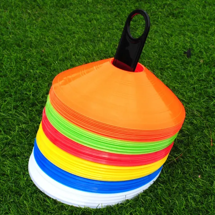 Спортивные тренировочные футбольные дисковые конусы для скоростных тренировок с конусной подставкой
