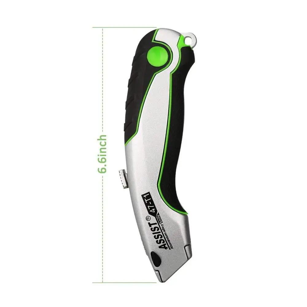 Knife Retractable With Rubber Handle Industrial Safety Utility Knife