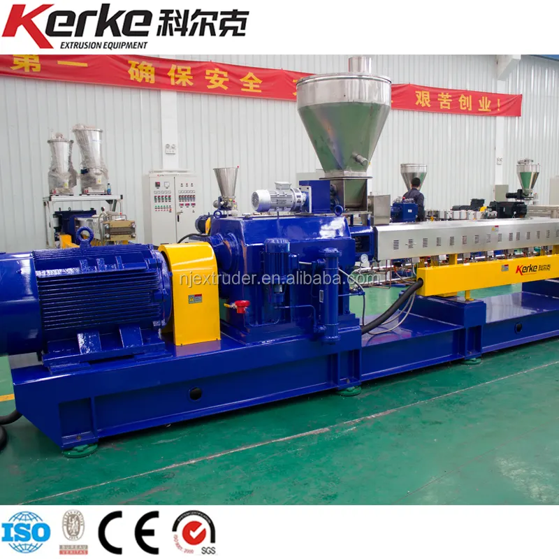 China Best Selling Twin Screw Glass Fiber Raw Material Plastic PP Machinery Extruder