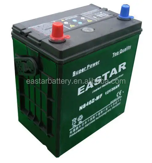 Good quality 12v 32ah Maintenance free car battery ns40