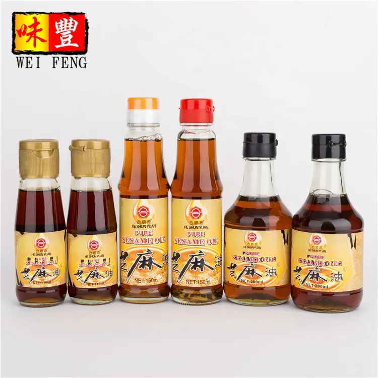 Free sample HACCP bulk price Chinese brands OEM manufacture in China 150ml pure sesame oil factory