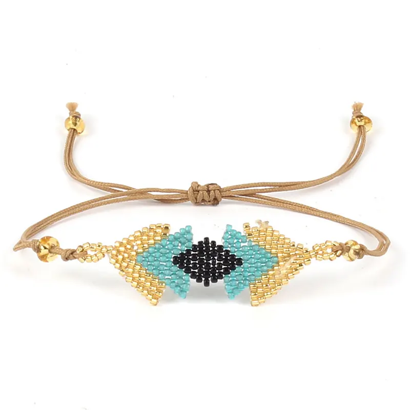 Fashion Charm Miyuki Seed Beads Patterns Link Chain Handmade Bohemian Bracelets Bangles