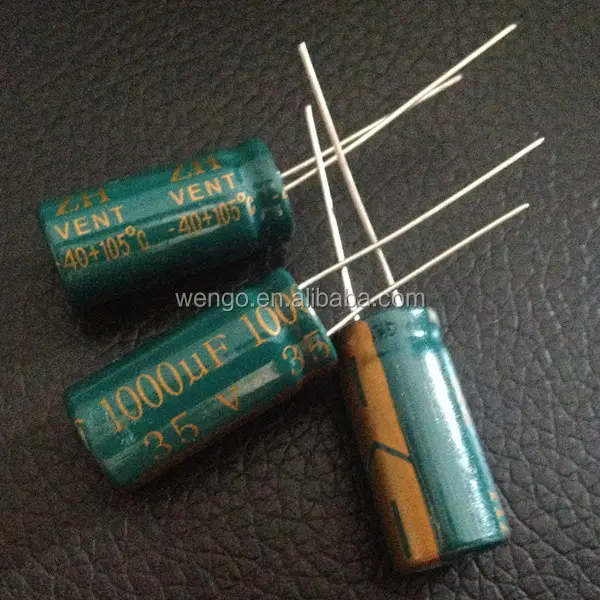 Алюминиевый электролитический конденсатор 1000 мкФ 35v