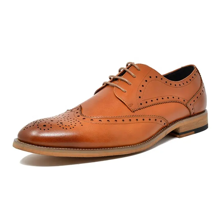 Wholesale High Quality Italian Genuine Leather Oxford Business Men's Dress Shoes