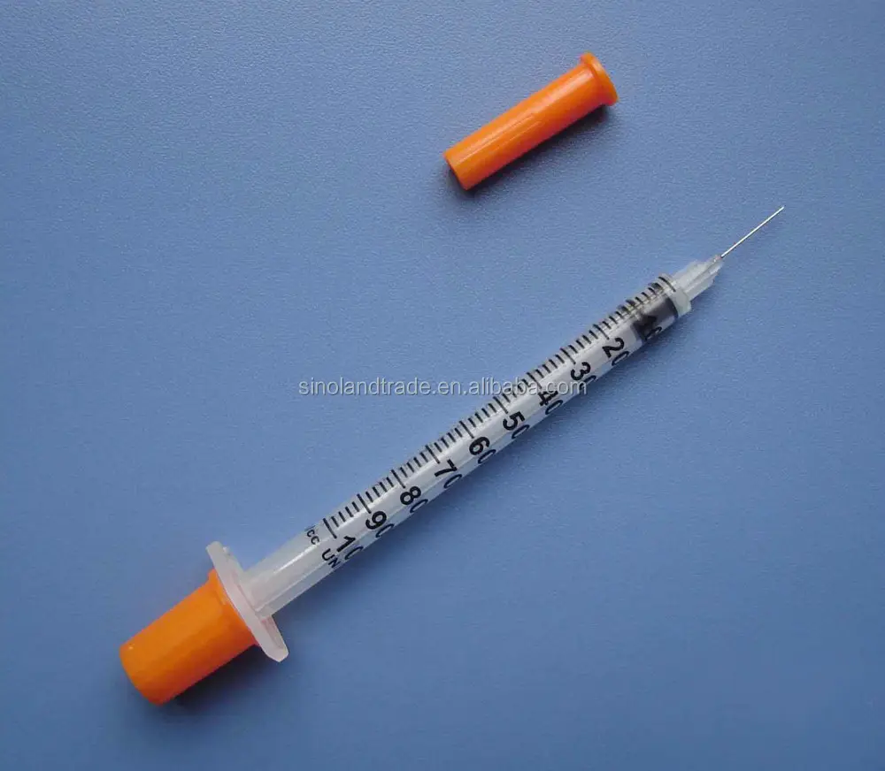 free samples disposable 1cc insulin syringe u100 u40 for diabetes