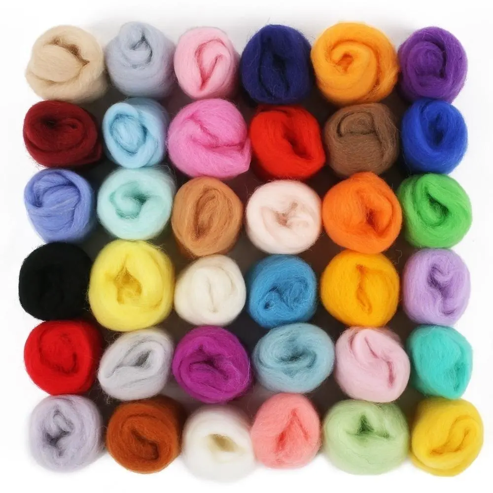 superfine wool roving DIY needle felted wool