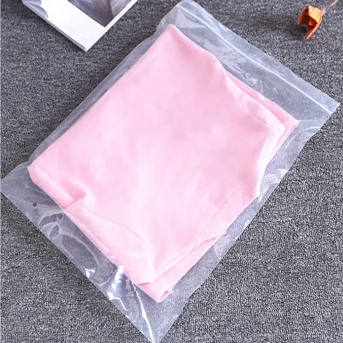 Clear Plastic Transparent Poly Packaging PE Packing Bag With Zipper Closing