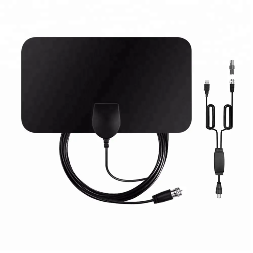 Top sell good quality Flat HD Digital Indoor Amplified 60 Miles Range TV ISDB ATSC DVB-T DVB-T2 Antenna tv