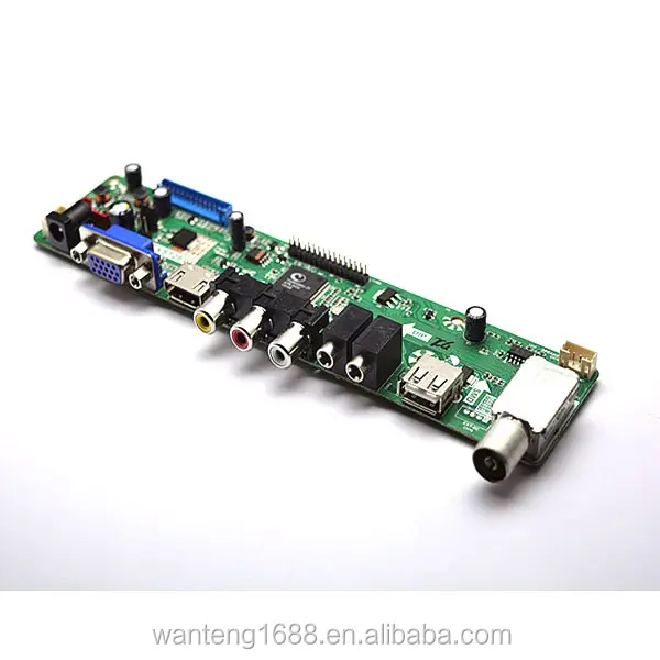 Weier T.R85.671 3 в 1 TV PCB основная плата 2 AV 1 USB 1 VGA Сделано в Китае