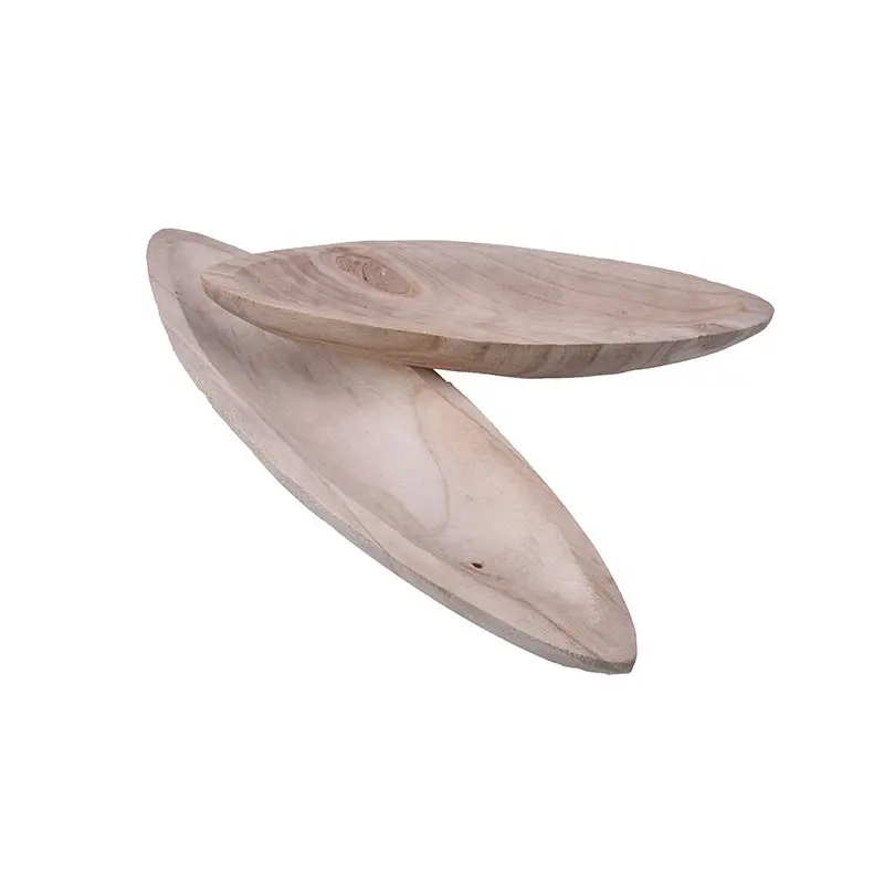 Boat shaped wooden tray ornaments home decor wooden craft tray