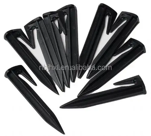 Boundary Wire Plastic Nail Black 8.5cm Garden Peg Plastic Pegs