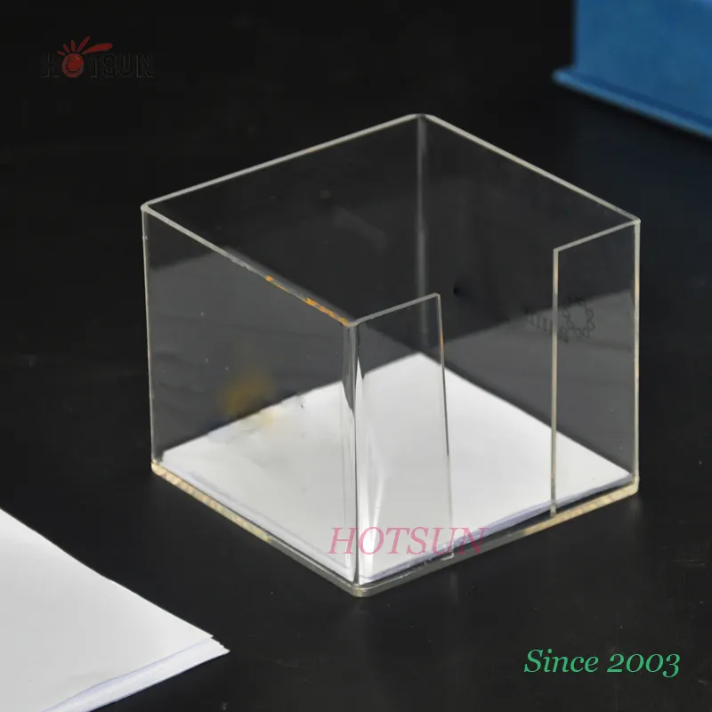 Acrylic Notepad Paper Cube Dispenser Memo Note Pad Holder guangdong shenzhen