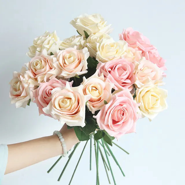 Искусственный цветок розы для свадебного декора, оптом