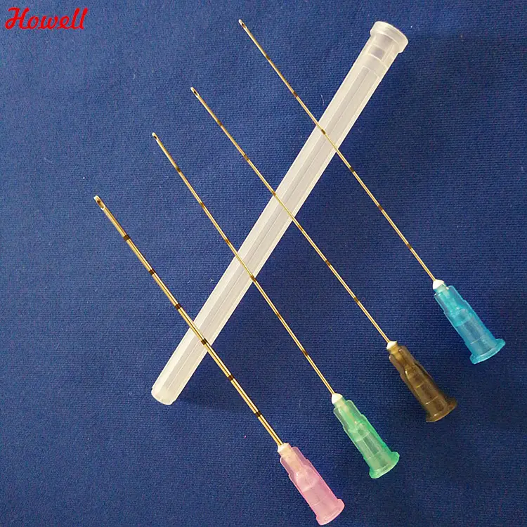 blunt tip micro cannula needle 18G 21G 22G 23G 70mm for hyaluronic