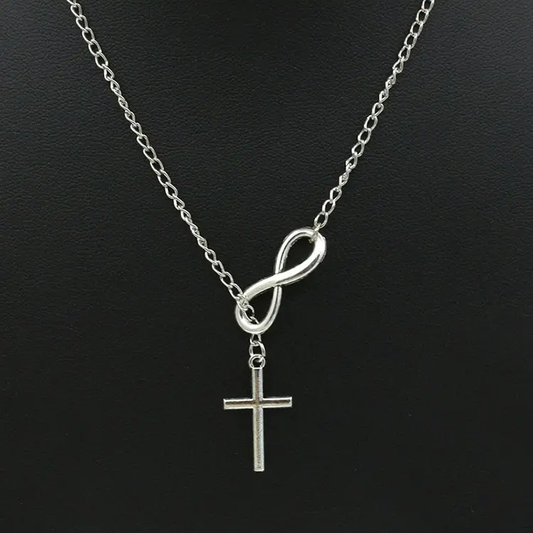 Бесплатная доставка, Лидер продаж, серебряное ожерелье с цепочкой «Восемь крестов»