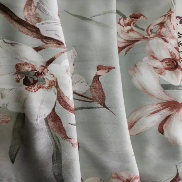 rayon fabric viscose rayon fabric 100% rayon satin reactive printing  pajama fabric