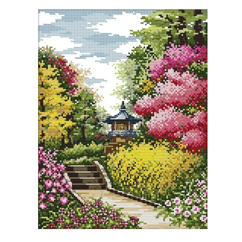 NKF Thick spring cross stitch set home decorate beginner's embroidery embroider handicraft