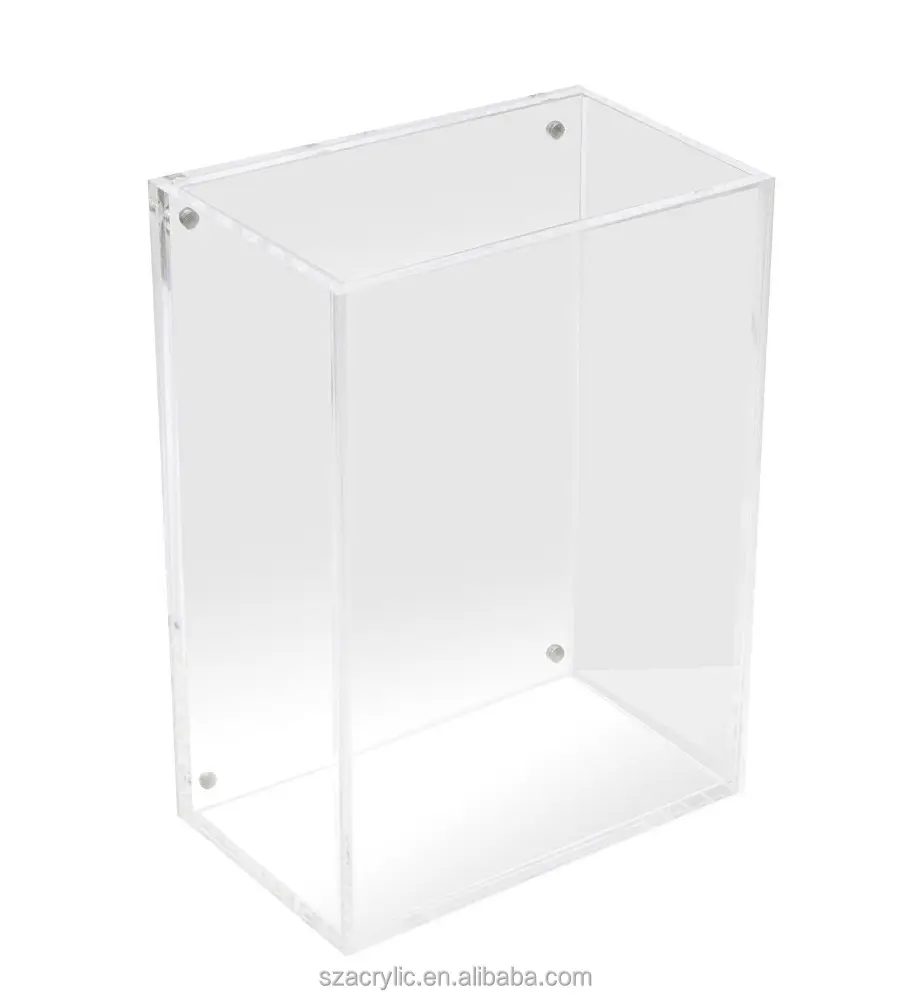 Clear acrylic fish bowl acrylic box with attached 5x7'' photo frame