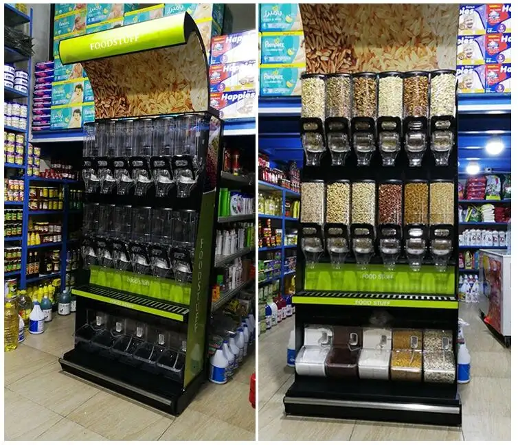 Supermarket Bulk Merchandising Display Solution Supermarket and Shop Display Stand Pick and Mix Stand Food Grade 3-4 Layers