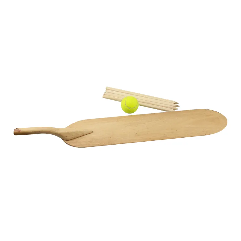 Wooden Cricket Bat with Tennis Cricket Ball for 8-12 age