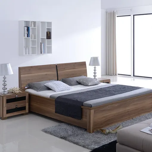 Роскошная мебель для спальни в современном дизайне 2017 года, изготовлена из плиты MDF E1 с ярким блеском, распылителем, для комплектов для спальни