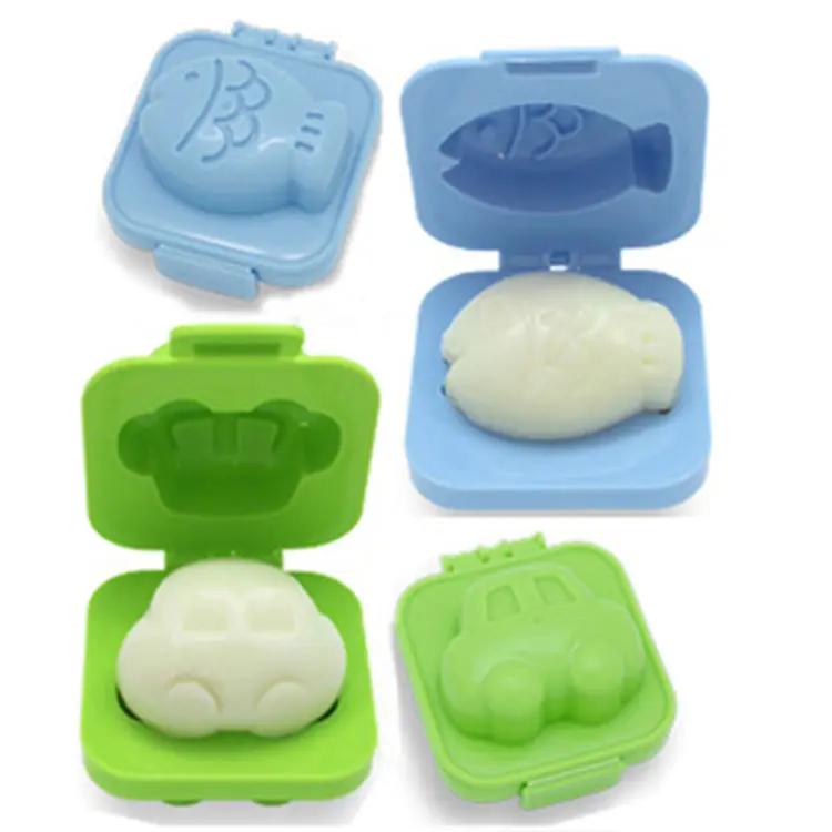 Cartoon Sushi Rice Decorating Mold DIY Cute Boil Egg Mold Kitchen Supply (car and fish)