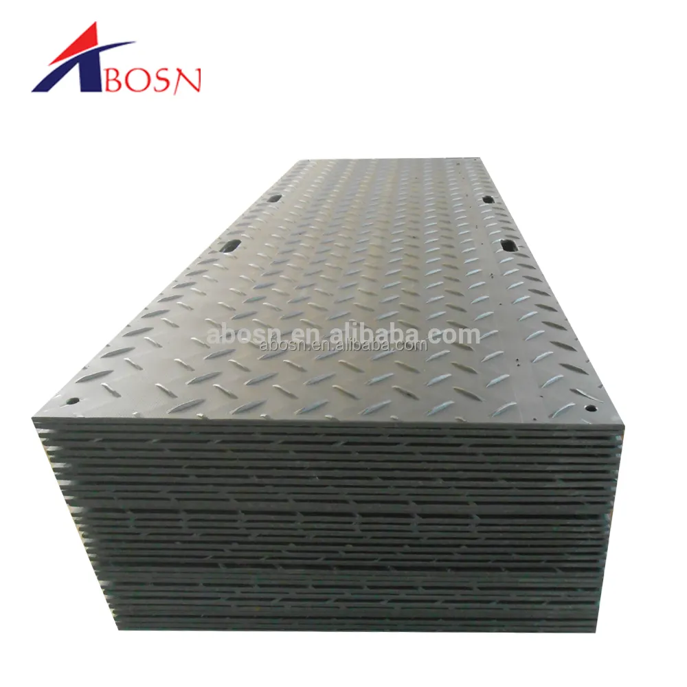 Plastic ground cover UHMWPE / HDPE temporary road mats with factory price