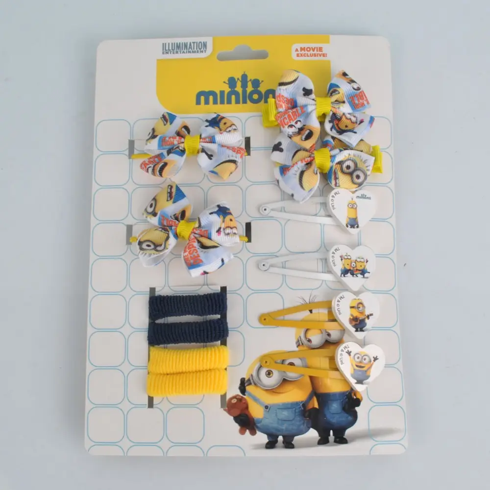 Christmas gifts metal snap hair clips Minions