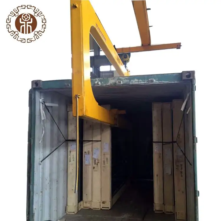 U shape bar loading and unloading glass crates from container