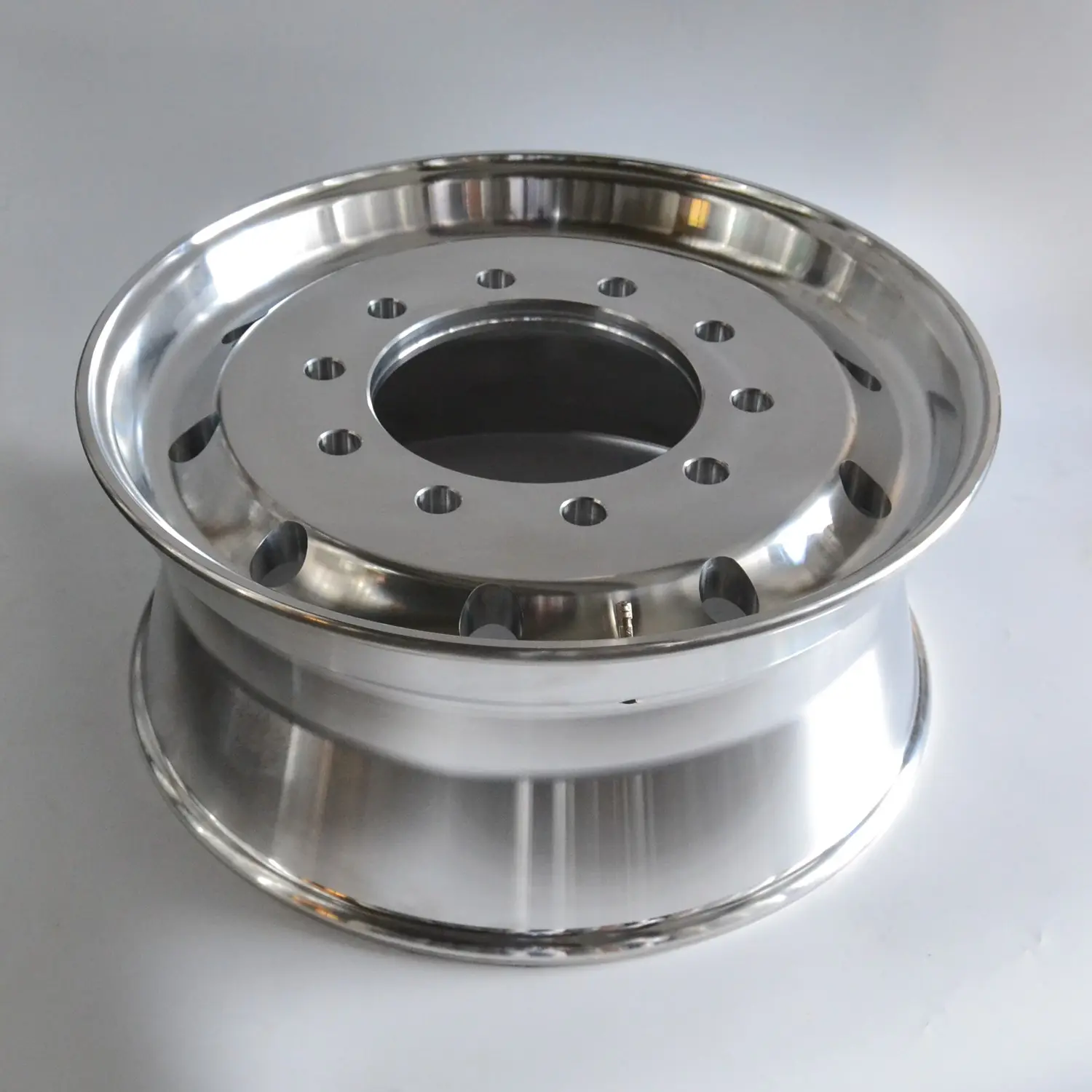 super single truck wheel rim max load 5000kg for front wheel outside polished PCD285.75 PCD335