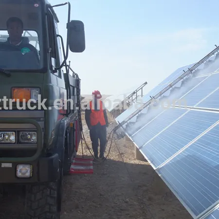 solar panel cleaning truck solar panel water washing clean truck solar panel brush clean truck