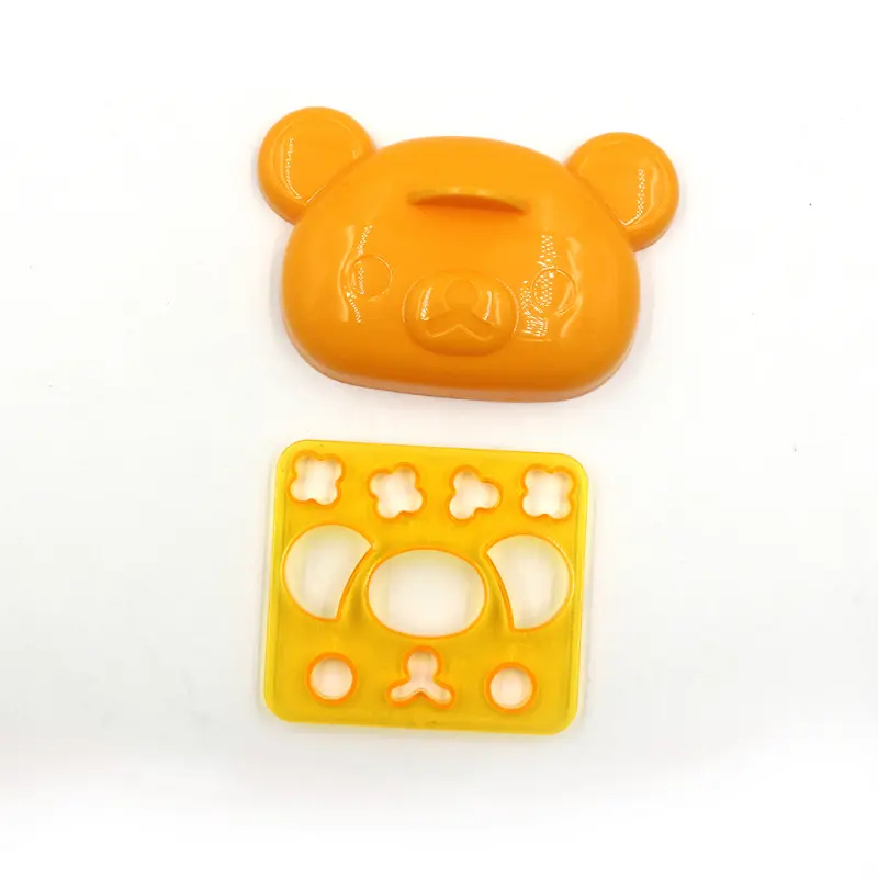 Chinese Supplier Newest Plastic Rilakkuma Bento Rice Mold and Vegetable Cutter Set for Curry