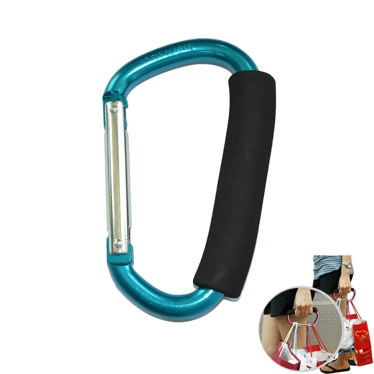 High Quality Climbing Carabiner Multi Tool Jumbo Sponge Handle D Carabiner Aluminum