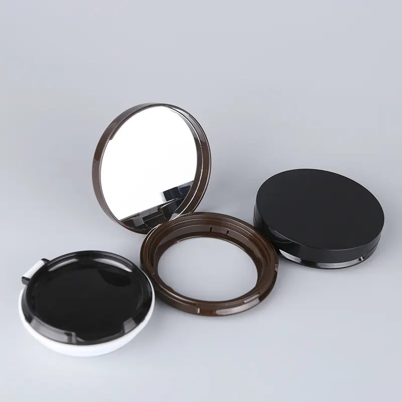 Hot Sale Portable Cosmetic Air Cushion Box Plastic Compact Powder Case With Mirror