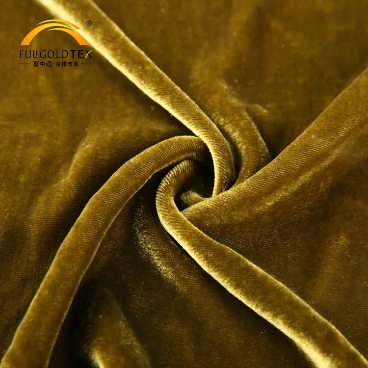 Wholesale Yarn Dyed Super Soft Velvet Fabric Viscose Rayon Silk Blend Clothing Fabric