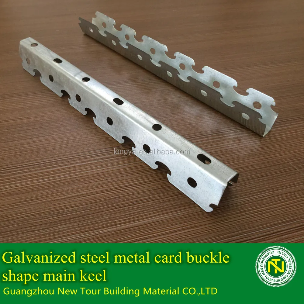 Galvanized steel metal card buckle shape main keel channel