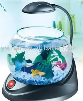 Стеклянный мини-аквариум/светодиодный мини-аквариум/настольный мини-аквариум