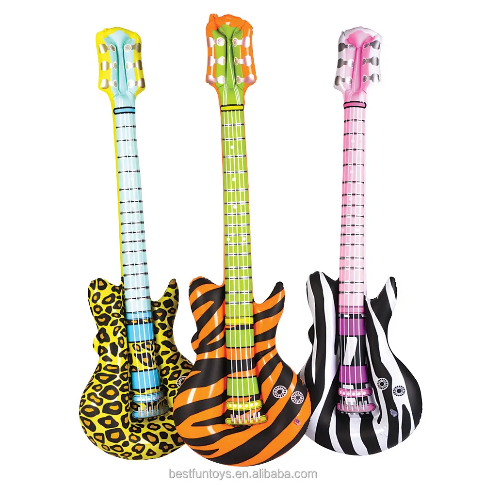 Заводские индивидуальные Экологически чистые Виниловые надувные гитары Музыкальные инструменты игрушки для вечеринок