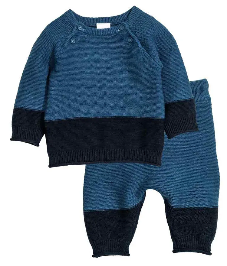 2017 Baby Organic Cotton Knitted Comfortable Warm Sweater Clothing Sets