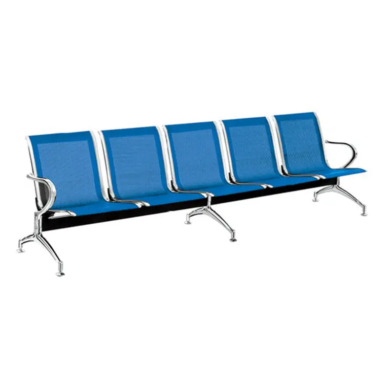 Steel 5-seater waiting chair in hospital stainless steel 3 and 4 seater waiting chair