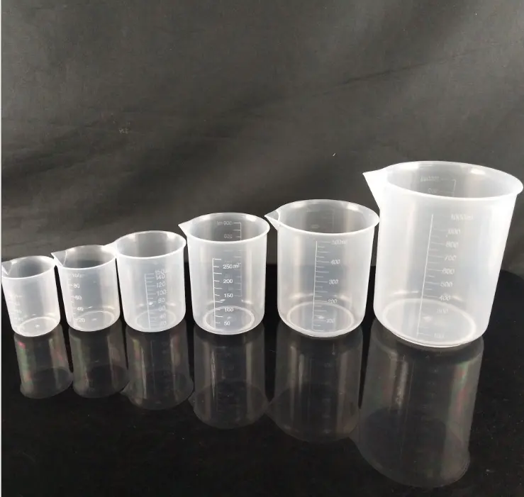 50ml-5000ml Plastic Laboratory  Graduated  Measuring Beakers Cups