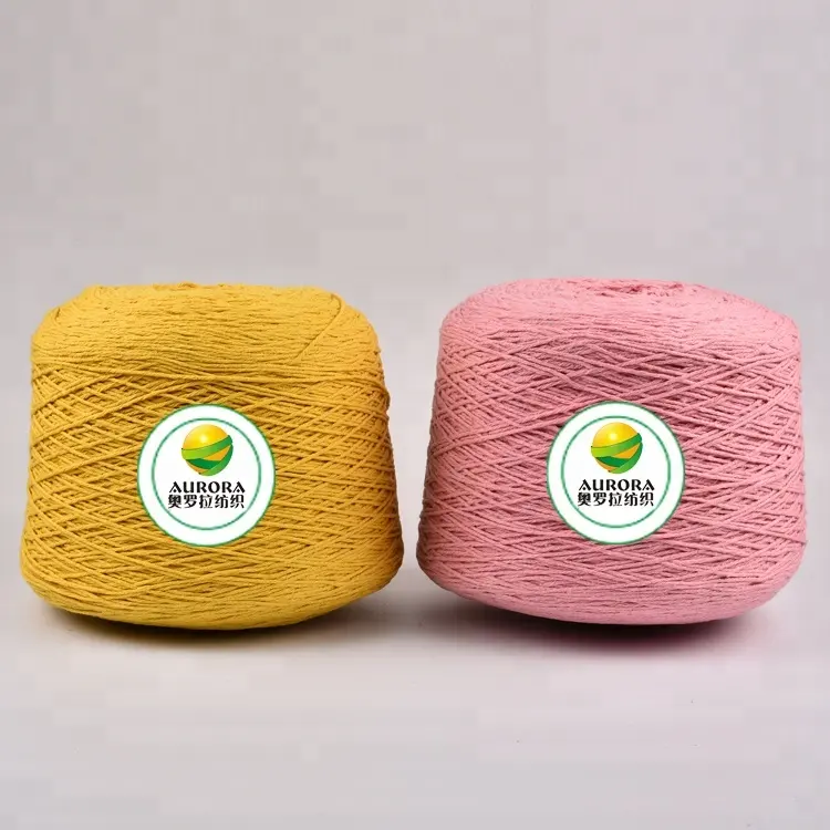 Weaving Yarn 3/2 Eco Friendly Polyester Cotton Art Yarns Pink Weaving Yarn 3/2 For Weaving