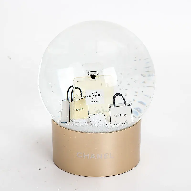 Золото пластиковое основание 100 мм Ювелирные изделия из жемчуга подарки снежный шар бренд по продвижению компании снежный шар