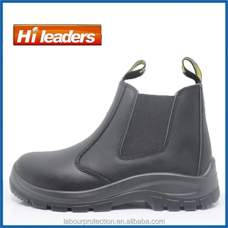 2017 New design Leather Upper Slip On Safety Shoes S3