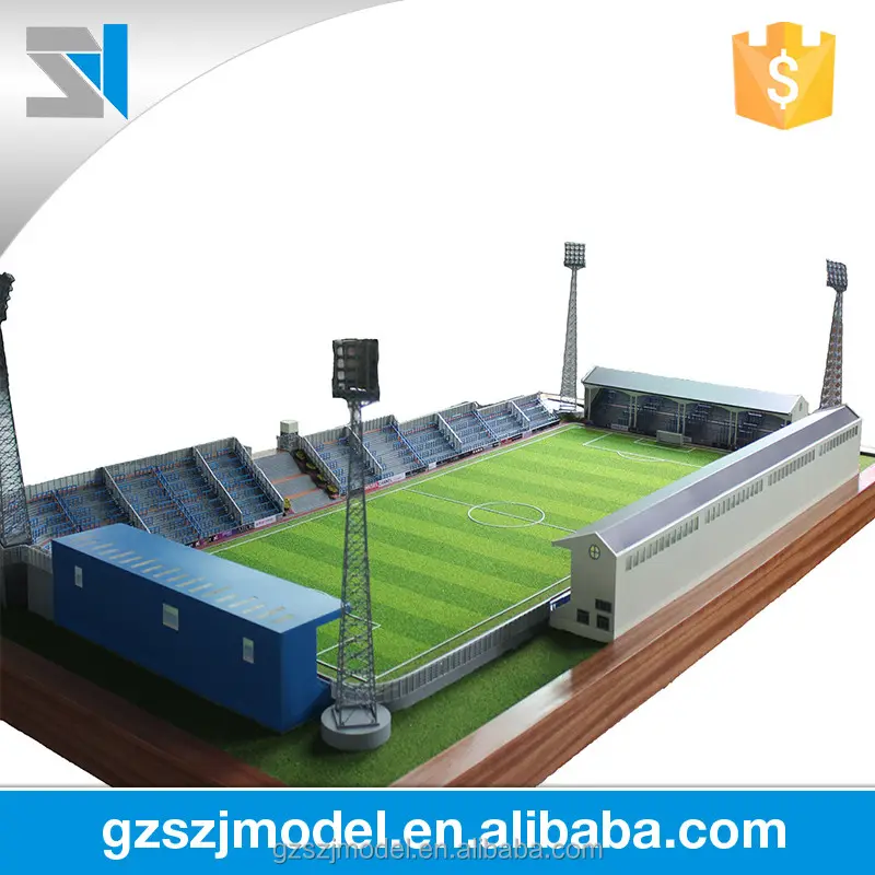Модель футбольного стадиона в масштабе Ho, 3d миниатюрная Строительная модель
